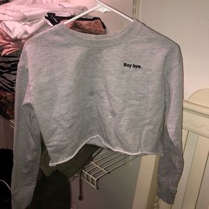 Boy Bye Cropped Sweater
